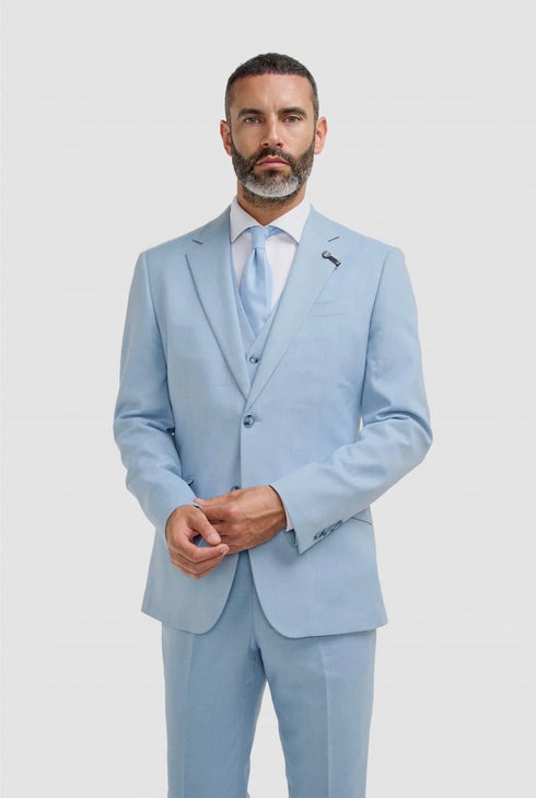 Cavani Malibu Sky Melange 3 piece suit