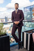 Paul Andrews Regent Wine double breasted suit