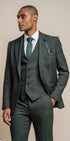 Cavani caridi olive 3 piece suit