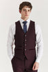 Paul Andrews Regent Wine 3 piece suit