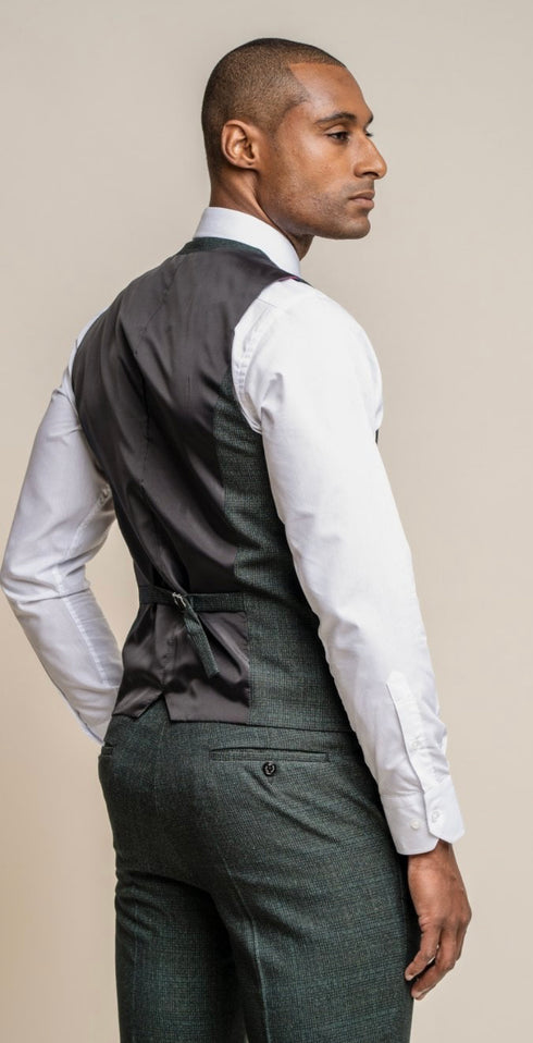 Cavani caridi olive 3 piece suit