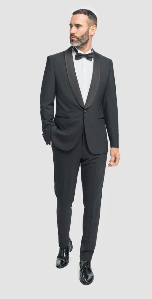 Cavani Aspen Black Two Piece Suit