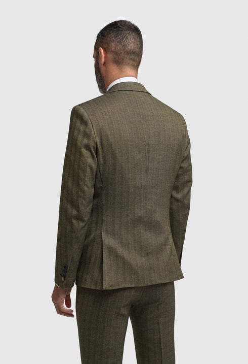 Cavani Damon Sage 3 piece suit with double breasted waistcoat