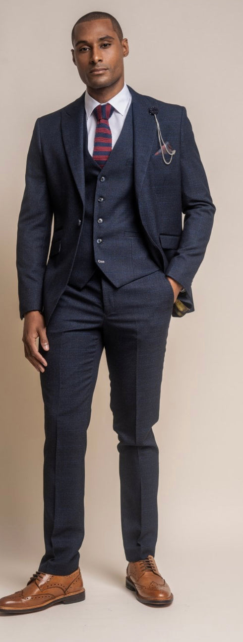 Cavani Caridi navy 3 piece suit