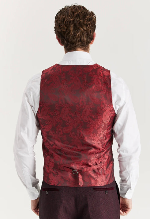 Paul Andrews Regent Wine 3 piece suit