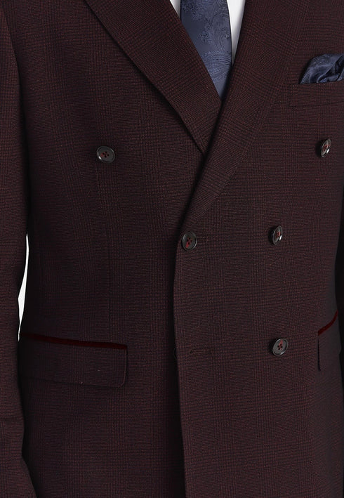 Paul Andrews Regent Wine double breasted suit