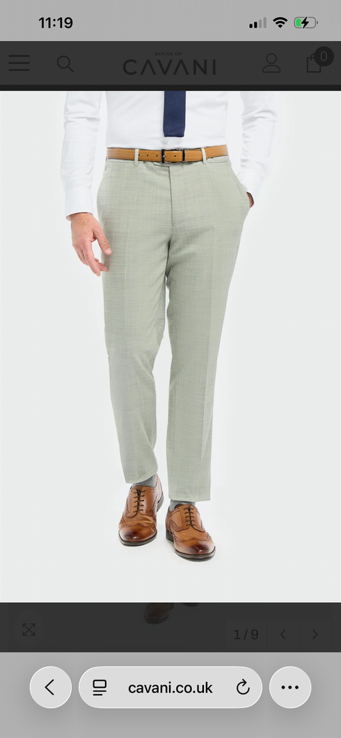 Cavani Camden Sage 3 piece suit