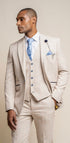 Cavani Caridi beige 3 piece suit
