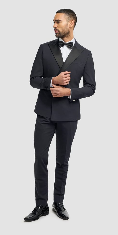 Cavani Aspen Midnight Navy Double Breasted Two Piece Suit
