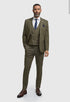 Cavani Damon Sage 3 piece suit with double breasted waistcoat