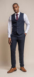 Cavani Caridi navy 3 piece suit