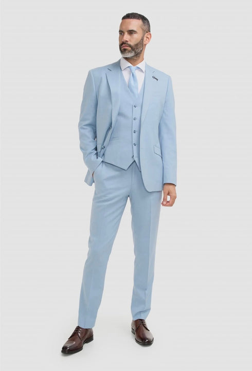 Cavani Malibu Sky Melange 3 piece suit