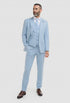Cavani Malibu Sky Melange 3 piece suit