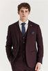 Paul Andrews Regent Wine 3 piece suit