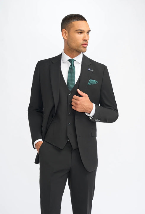 Cavani Malibu Black 3 piece suit