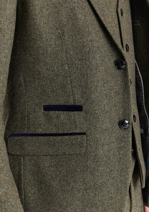 Paul Andrews Oscar Green Tweed three piece suit