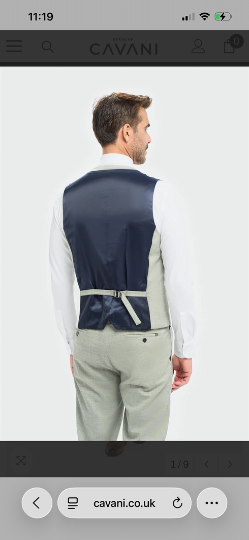 Cavani Camden Sage 3 piece suit