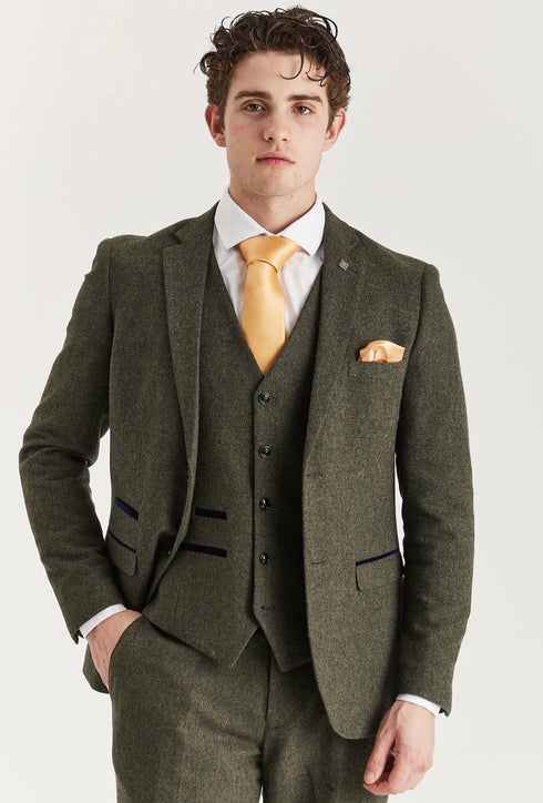 Paul Andrews Oscar Green Tweed three piece suit