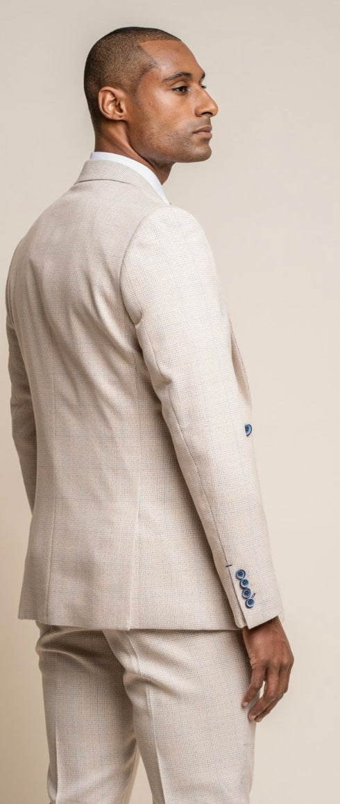 Cavani Caridi beige 3 piece suit