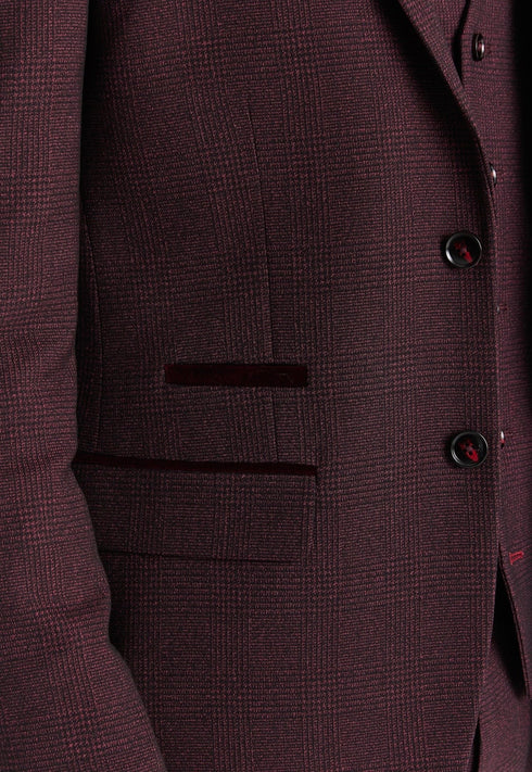 Paul Andrews Regent Wine 3 piece suit