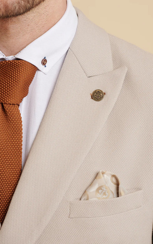 Marc Darcy HM5 stone double breasted suit.