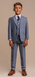 Cavani Wells blue tweed look kids suit
