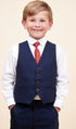 Marc Darcy Edinson Navy wine check kids suit