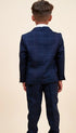 Marc Darcy Edinson navy with blue check kids suit
