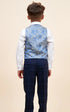 Marc Darcy Edinson navy with blue check kids suit