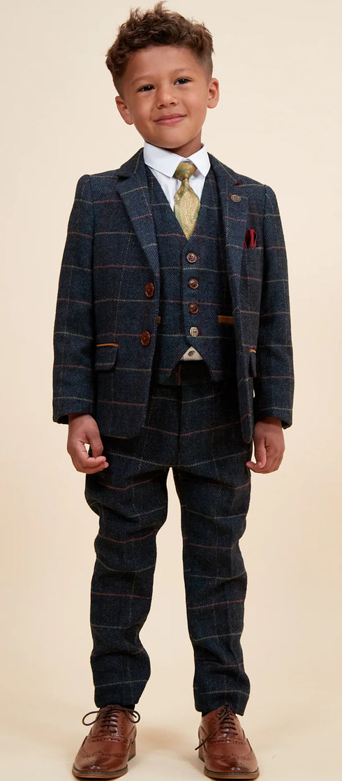 Marc Darcy ETON navy tweed kids suit