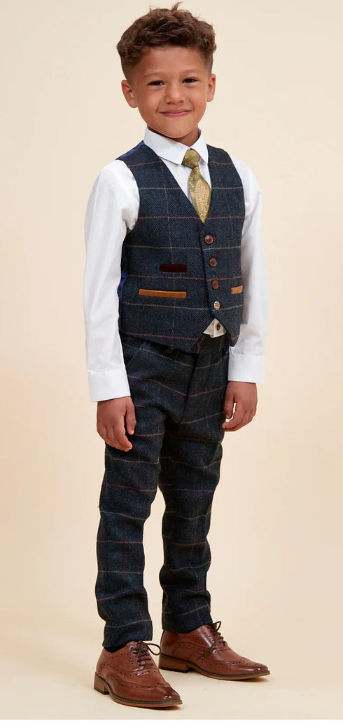 Marc Darcy ETON navy tweed kids suit