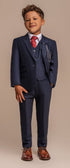 Cavani Caridi Navy check Kids suit