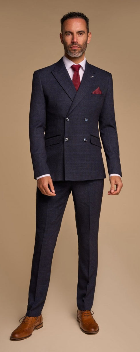 Cavani CARIDI NAVY Double Breasted Suit