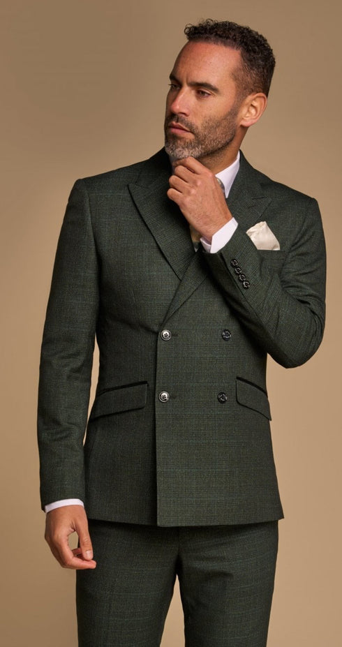 Cavani CARIDI OLIVE double breasted suit