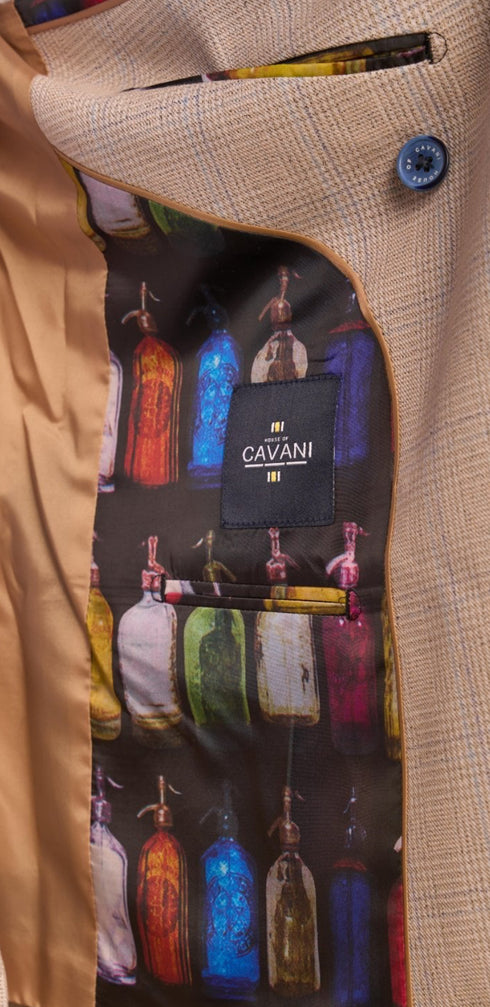 Cavani CARIDI Beige Double Breasted suit