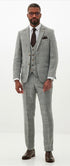 Marc Darcy Kris - Silver Grey Tweed Suit