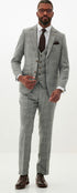 Marc Darcy Kris - Silver Grey Tweed Suit