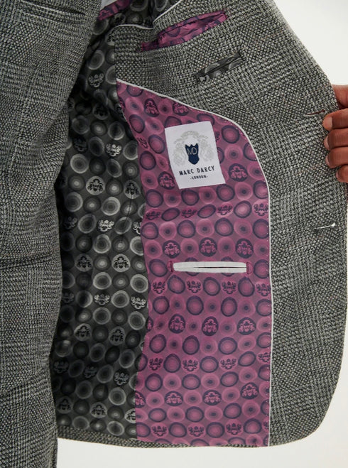 Marc Darcy Kris - Silver Grey Tweed Suit