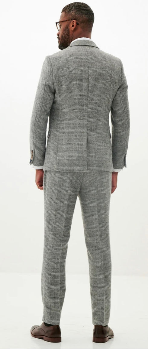 Marc Darcy Kris - Silver Grey Tweed Suit