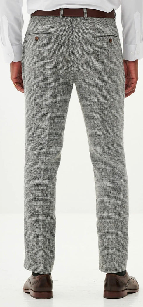 Marc Darcy Kris - Silver Grey Tweed Suit