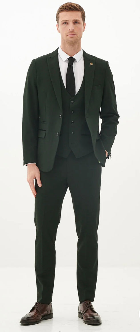 Marc Darcy Bromley Olive 3 Piece Suit