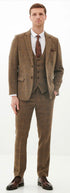 Marc Darcy Kris - Tan Tweed Three Piece Suit