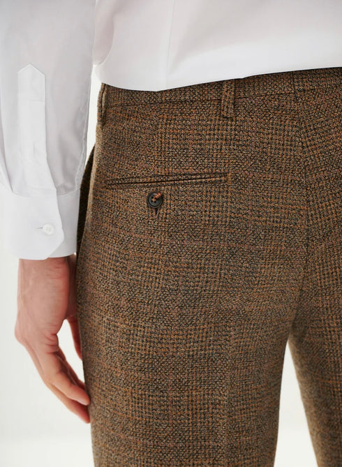 Marc Darcy Kris - Tan Tweed Three Piece Suit