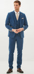 Marc Darcy Dion - Blue Tweed Check Three Piece Suit