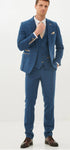 Marc Darcy Dion - Blue Tweed Check Three Piece Suit