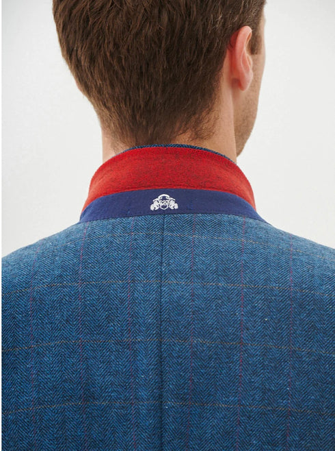 Marc Darcy Dion - Blue Tweed Check Three Piece Suit