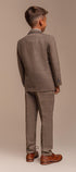 Cavani Boys Albert Brown Tweed Check 3 Piece Suit