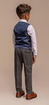 Cavani Boys Albert Grey Tweed Check Suit