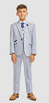 Cavani Boys Caridi Sky Three Piece Suit