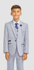 Cavani Boys Caridi Sky Three Piece Suit